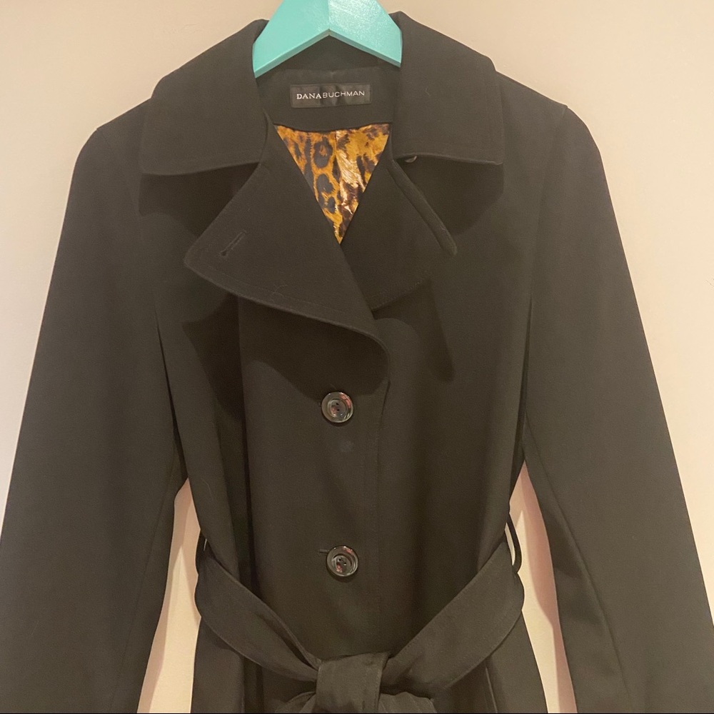 Dana Buchman black belted trench coat - like new
